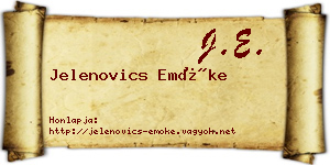 Jelenovics Emőke névjegykártya